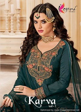 Green Heavy Georgette Indian women's salwar kameez with dupatta ready to wear