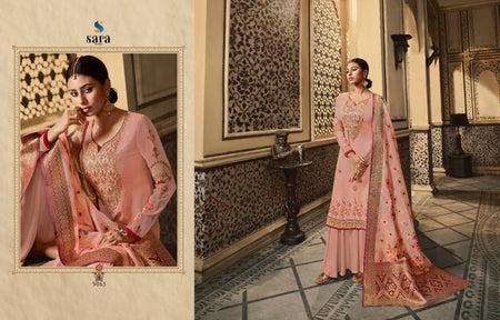 Multi Color Satin Georgette Indian women's salwar kameez with dupatta ready to wear