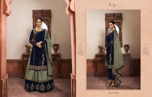 Black Georgette Indian women's salwar kameez with dupatta ready to wear