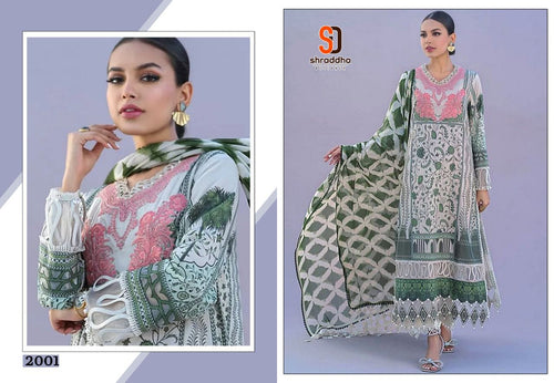 Multi Color Lawn Cotton Indian women's salwar kameez with dupatta ready to wear