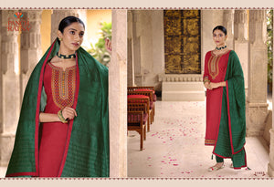 Red Heavy Parampara Silk Indian women's salwar kameez with dupatta ready to wear