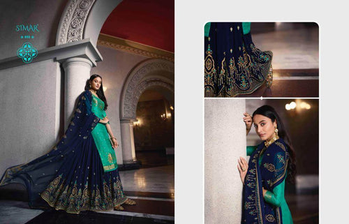 Multi Color Pure Dola Jecquard Indian women's salwar kameez with dupatta ready to wear