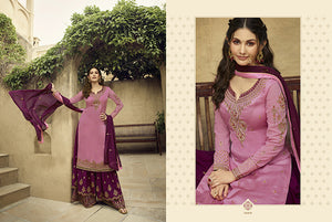 Violet Georgette Indian women's salwar kameez with dupatta ready to wear