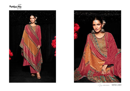 Multi Color Velvet Indian women's salwar kameez with dupatta ready to wear