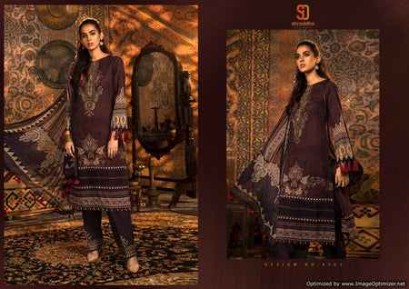 Multi Color Lawn Cotton Indian women's salwar kameez with dupatta ready to wear