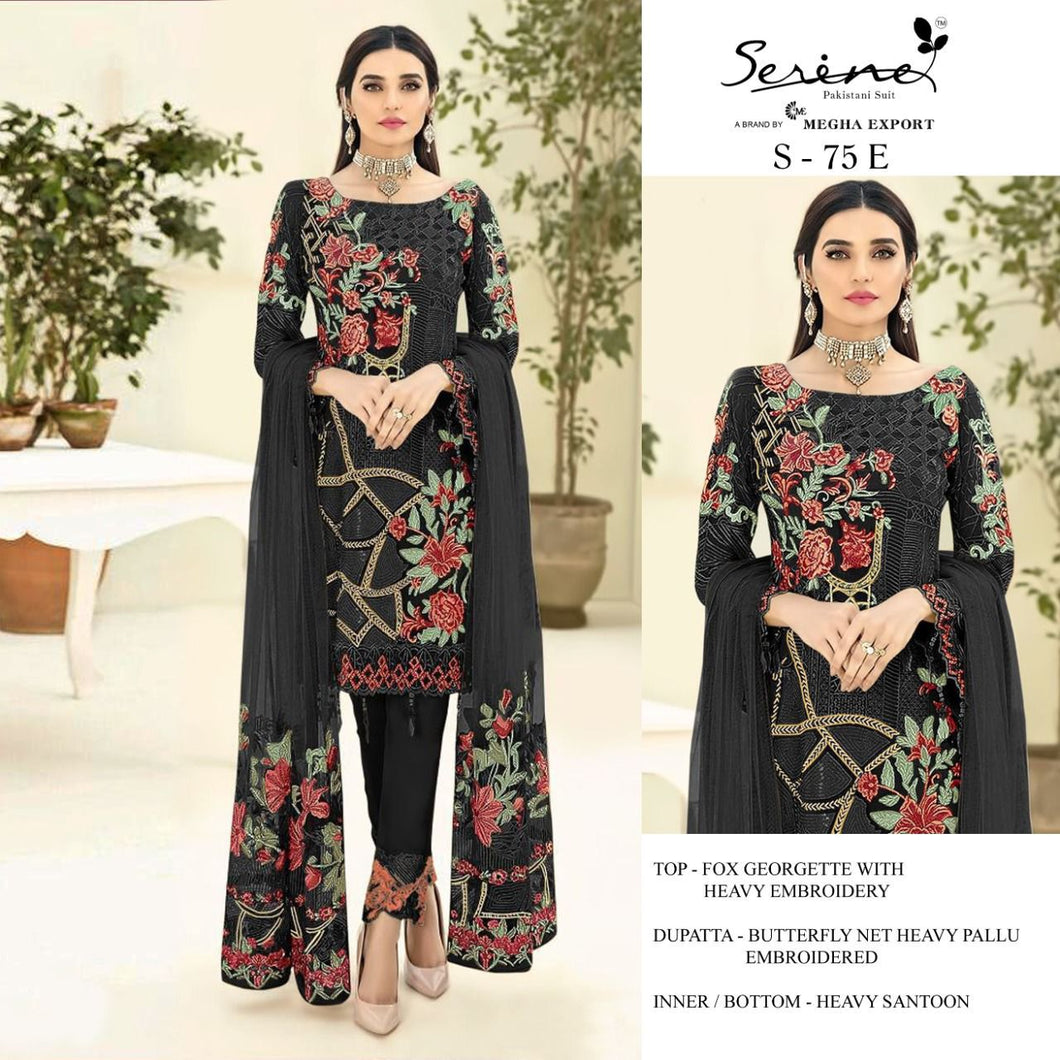 Black Fox georgette Indian women's salwar kameez with dupatta ready to wear