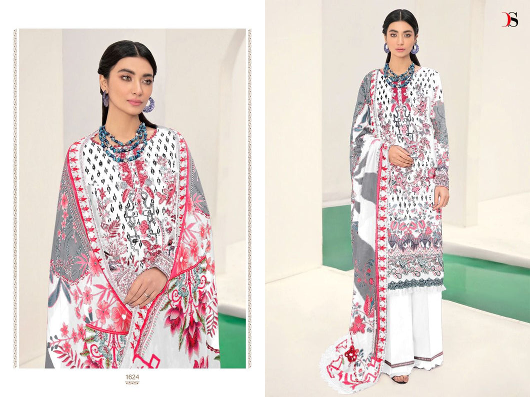 White Pure Cotton Indian women's salwar kameez with dupatta ready to wear