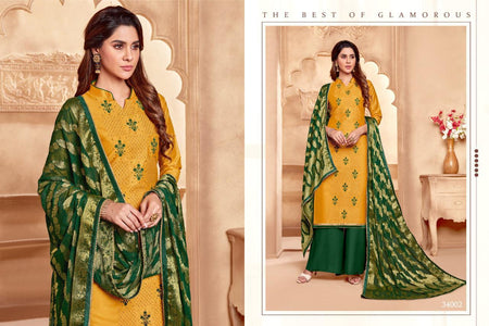 Gold Handwork Indian women's salwar kameez with dupatta ready to wear