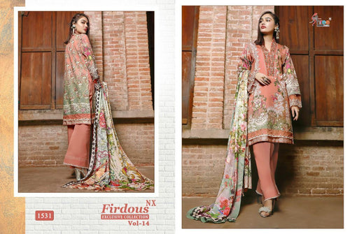 Pink Pure Lawn Cotton Indian women's salwar kameez with dupatta ready to wear