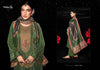 Green Velvet Indian women's salwar kameez with dupatta ready to wear