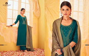 Green Premium Tussar Silk Indian women's salwar kameez with dupatta ready to wear