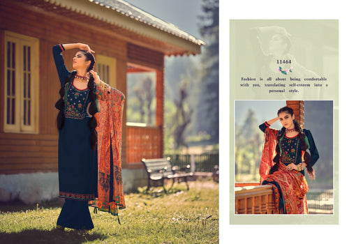 Black Parampara Silk Indian women's salwar kameez with dupatta ready to wear
