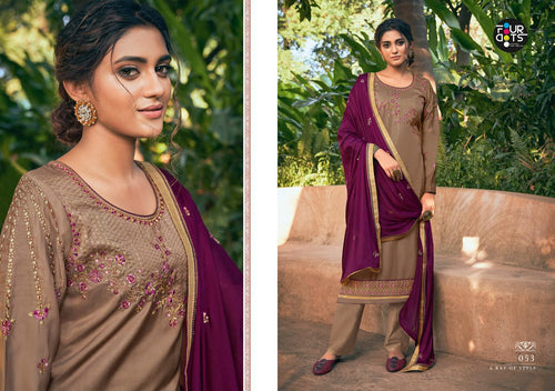 Multi Color Modal Satin Indian women's salwar kameez with dupatta ready to wear