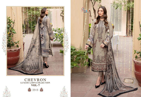 Multi Color Pure Lawn Indian women's salwar kameez with dupatta ready to wear