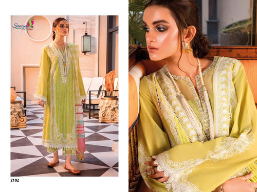Multi Color Cambric Cotton Indian women's salwar kameez with dupatta ready to wear