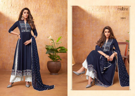 Black Rayon Indian women's salwar kameez with dupatta ready to wear