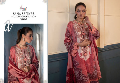 Multi Color Pure Cotton Indian women's salwar kameez with dupatta ready to wear