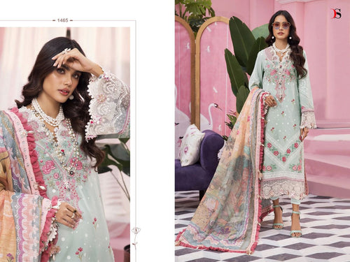 Multi Color Pure Cotton Indian women's salwar kameez with dupatta ready to wear