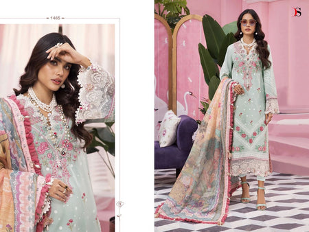 Multi Color Pure Cotton Indian women's salwar kameez with dupatta ready to wear
