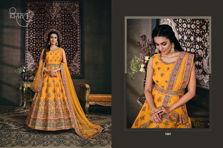 Gold Fancy Indian women's salwar kameez with dupatta ready to wear