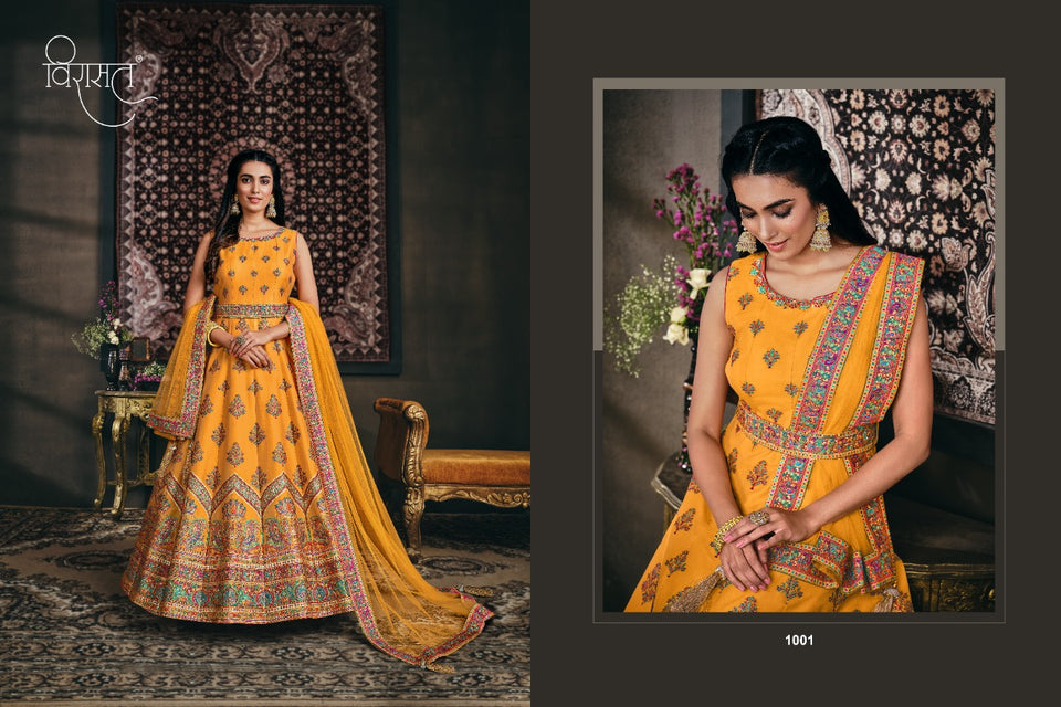 Gold Fancy Indian women's salwar kameez with dupatta ready to wear