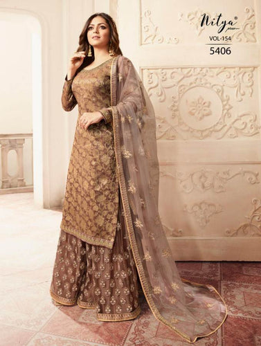 Multi Color Dola Jacquard Indian women's salwar kameez with dupatta ready to wear