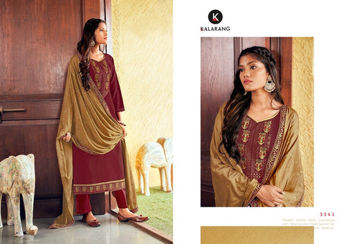 Copy of Multi Color Parampara Silk Indian women's salwar kameez with dupatta ready to wear