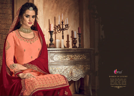 Multi Color Real Georgette Indian women's salwar kameez with dupatta ready to wear