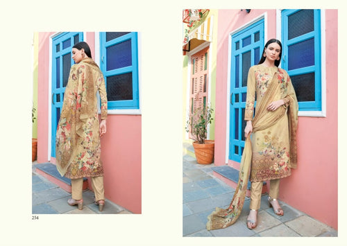 Multi Color Cotton Indian women's salwar kameez with dupatta ready to wear