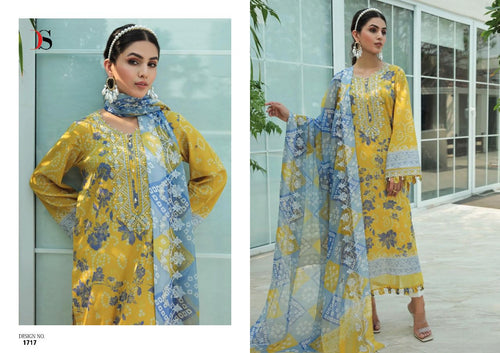 Gold Pure Cotton Indian women's salwar kameez with dupatta ready to wear