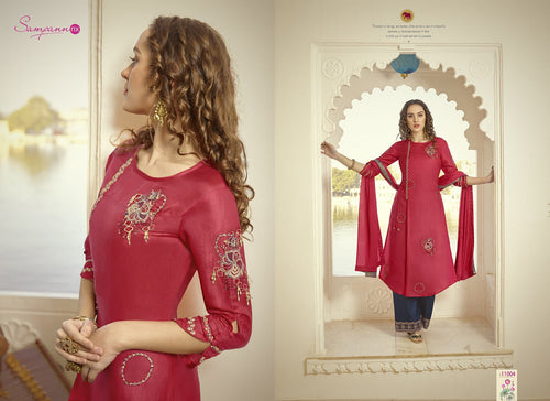 Multi Color Muslin Indian women's salwar kameez with dupatta ready to wear