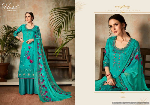 Multi Color Jam Cotton Indian women's salwar kameez with dupatta ready to wear