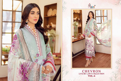 Multi Color Pure Lawn Cotton Indian women's salwar kameez with dupatta ready to wear