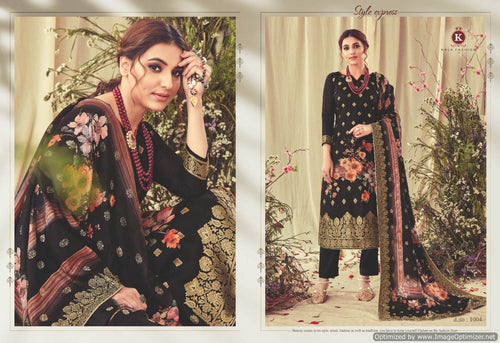 Black Banarasi Jacquard Indian women's salwar kameez with dupatta ready to wear
