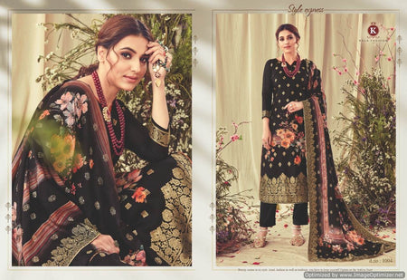 Black Banarasi Jacquard Indian women's salwar kameez with dupatta ready to wear