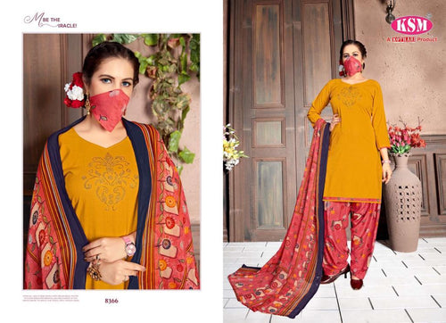 Gold Pure Rayon Slub Indian women's salwar kameez with dupatta ready to wear