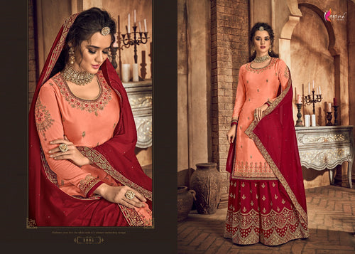 Multi Color Real Georgette Indian women's salwar kameez with dupatta ready to wear