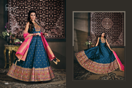 Blue Fancy Indian women's salwar kameez with dupatta ready to wear