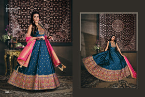 Blue Fancy Indian women's salwar kameez with dupatta ready to wear