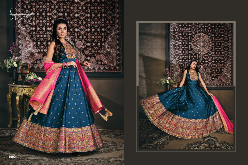 Blue Fancy Indian women's salwar kameez with dupatta ready to wear