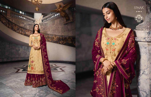 Multi Color Pure Dola Jecquard Indian women's salwar kameez with dupatta ready to wear