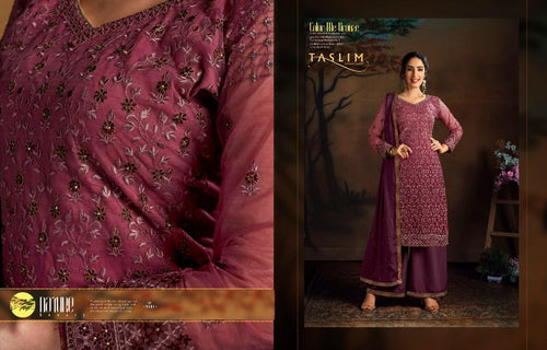 Multi Color Heavy Butterfly Net Indian women's salwar kameez with dupatta ready to wear