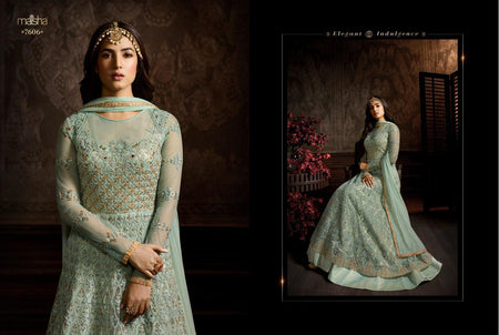 Multi Color Net Indian women's salwar kameez with dupatta ready to wear