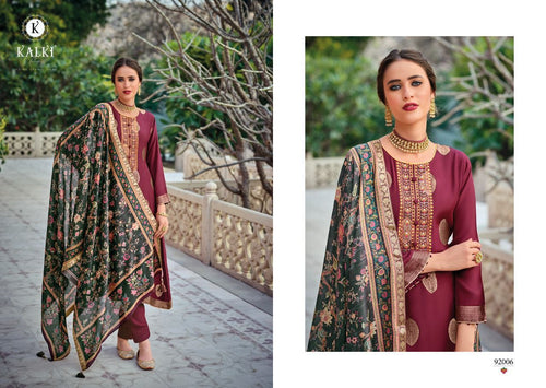 Multi Color Pure Musline Dolla Jacquard Indian women's salwar kameez with dupatta ready to wear