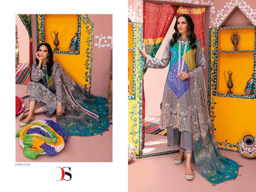 Multi Color Pure Cotton Indian women's salwar kameez with dupatta ready to wear