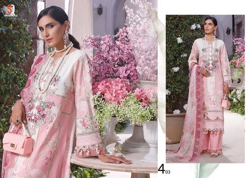 Pink Lawn Cotton Indian women's salwar kameez with dupatta ready to wear