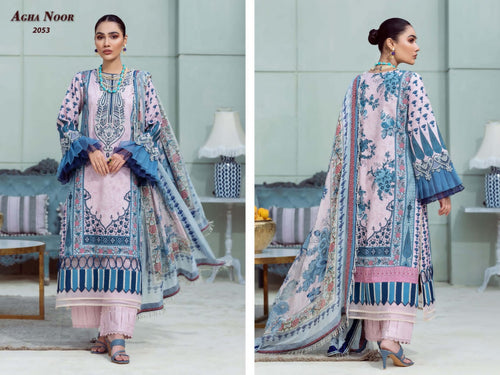 Multi Color Lawn Cotton Indian women's salwar kameez with dupatta ready to wear