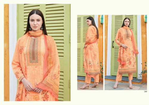 Coral Cotton Indian women's salwar kameez with dupatta ready to wear