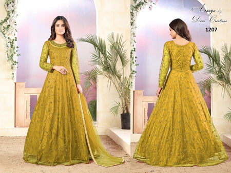 Multi Color Net Indian women's salwar kameez with dupatta ready to wear