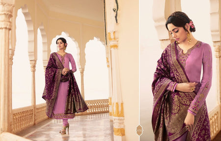 Multi Color Fox Georgette Indian women's salwar kameez with dupatta ready to wear